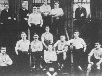 Foto storica della squadra dell'Everton