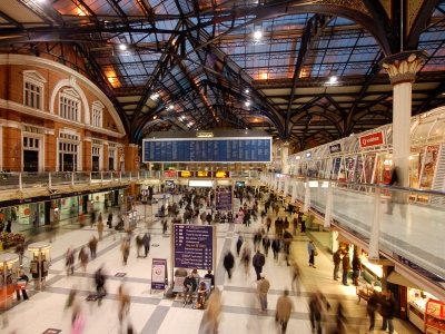 La stazione dei treni di Liverpool