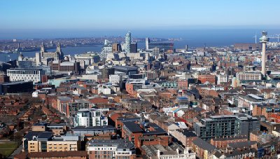 Veduta aerea di Liverpool